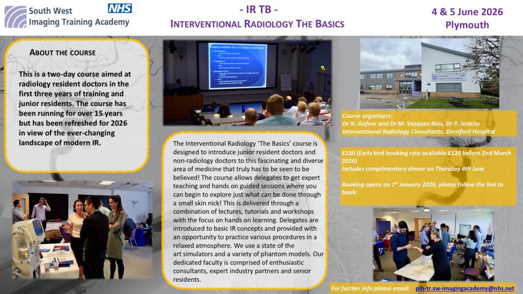 A poster about the Interventional Radiology The Basics course